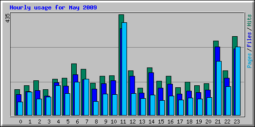 Hourly usage for May 2009